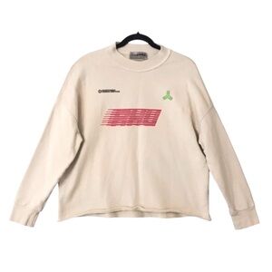 Zara X RHUDE Pullover Sweatshirt Rhuigi Oversized Rare Cream Color Size Small